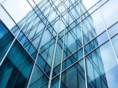 Glass building